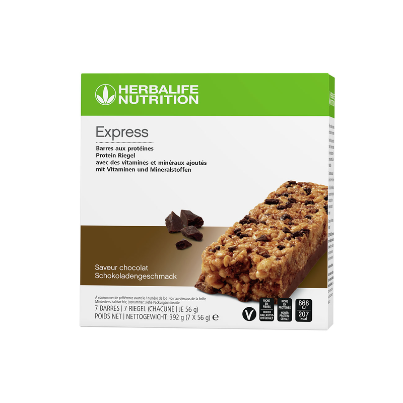 HERBALIFE - Barres aux protéines Express Chocolat 7 barres de 56 g